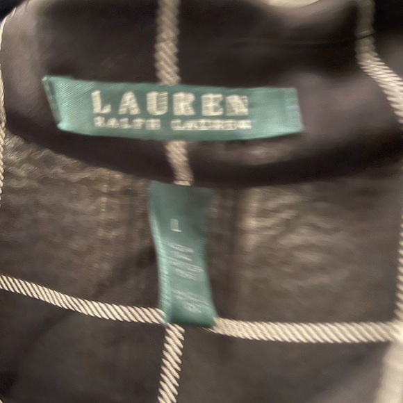 Lauren Ralph Lauren Black and White Checkered Blouse - Picture 8 of 8